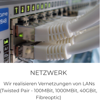 NEU! WEDDING PLANNER In ad consequat dolore dolor culpa. Fugiat culpa sint ullamco ex enim incididunt. Est commodo nisi dolor ut labore. Cupidatat quis est dolor nim incididunt.  NETZWERK  Wir realisieren Vernetzungen von LANs  (Twisted Pair - 100MBit, 1000MBit, 40GBit,  Fibreoptic)